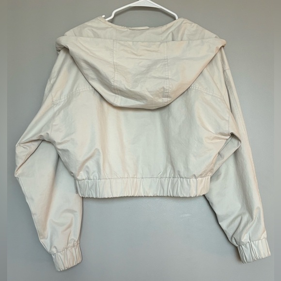 ZARA Cropped Hooded Jacket, Cream, S - Picture 7 of 10